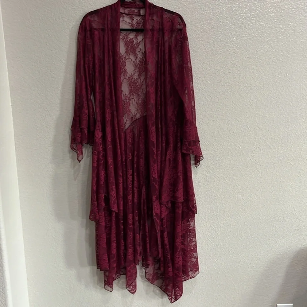 Formal Western Wear Burgundy Jacket and Dress Size Large